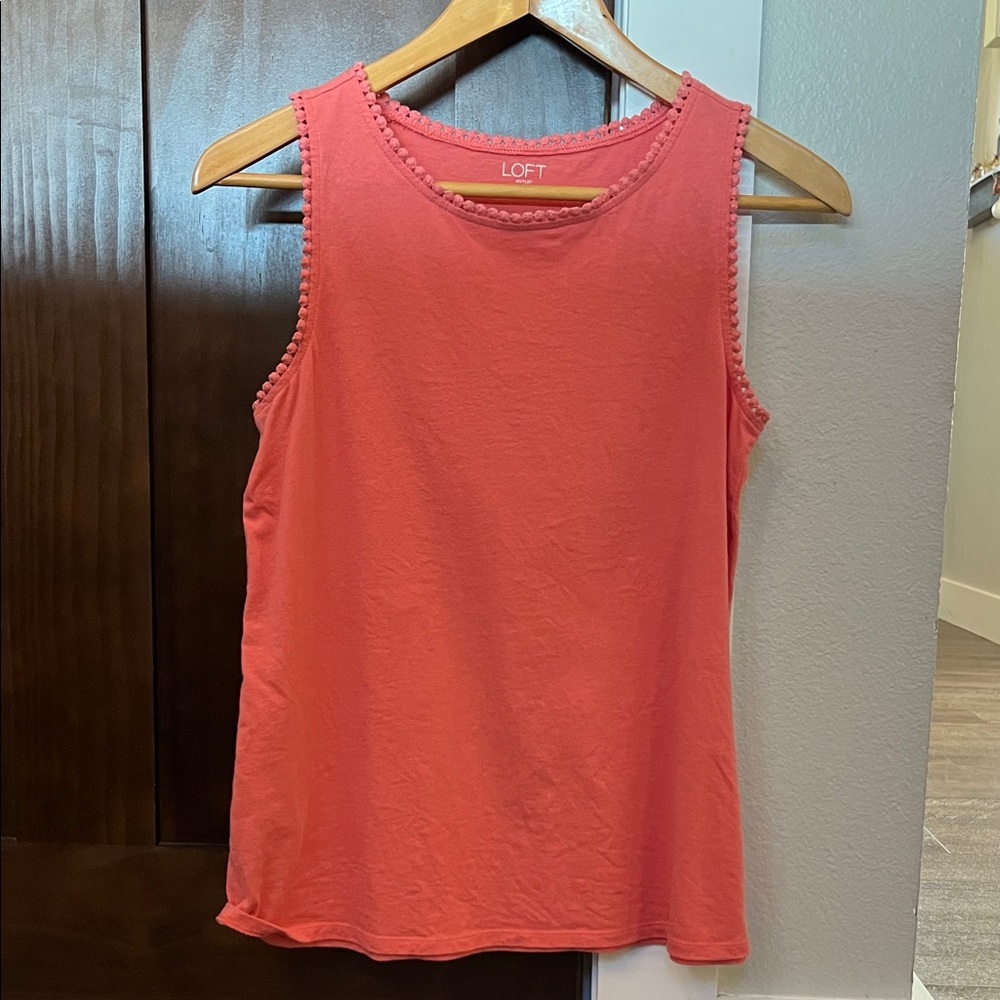 LOFT Vibrant Coral Tank Top